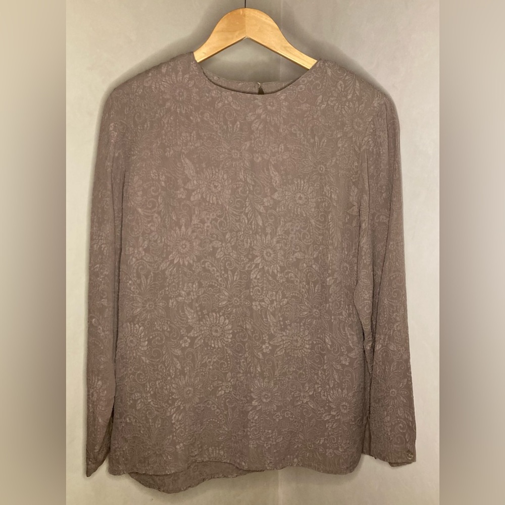 Rafaella 100% Silk Blouse with floral print-Size small